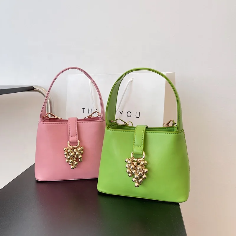 

2022 Summer Fashion Drop Shipping Green PU leather Small jelly Handbags Cross Chain Shoulder Handbag Purses Women Hot Hand Bag