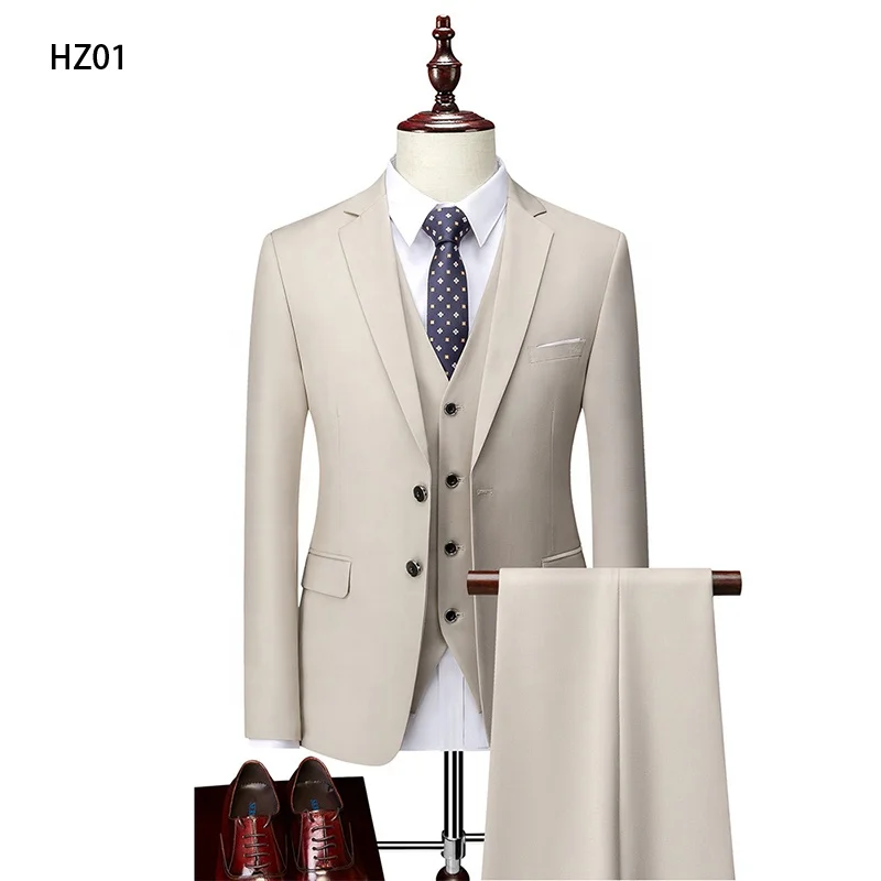 

Jancember HZ01 High Quality Plaid 3 Pieces Ready To Ship In Stock Men Suits Wedding Suit