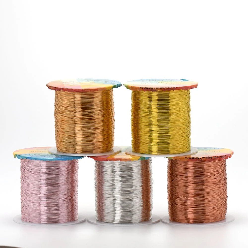 

Solid Colorfast Copper Wire Tarnish-Resistant Beading Wire DIY Craft Jewelry Making Accessories  Wholesale large reels, 6 colors
