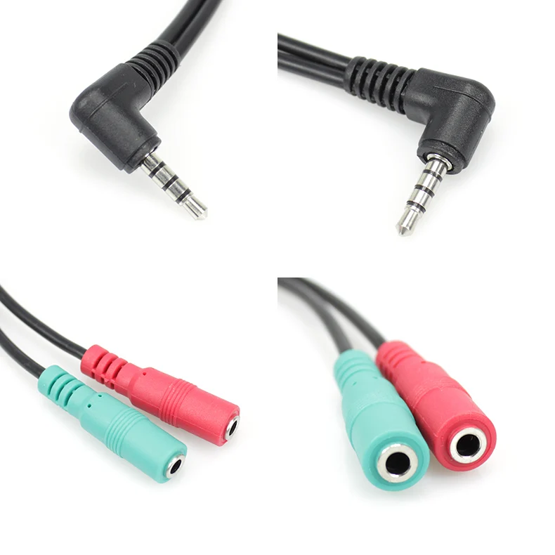3.5mm male to 2 female splitter mic stereo cable 3.5mm stereo jack cable - ANKUX.COM