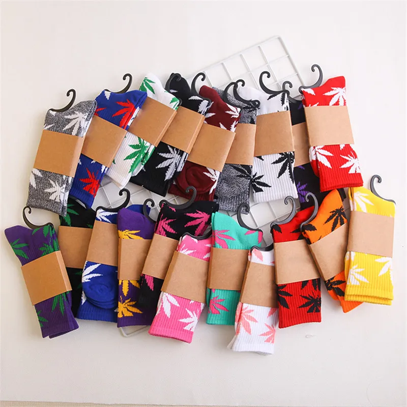 

Unisex Hip Hop Crew Hemp Leaf Socks Wholesale Cheap High Quality Dress Weed Socks