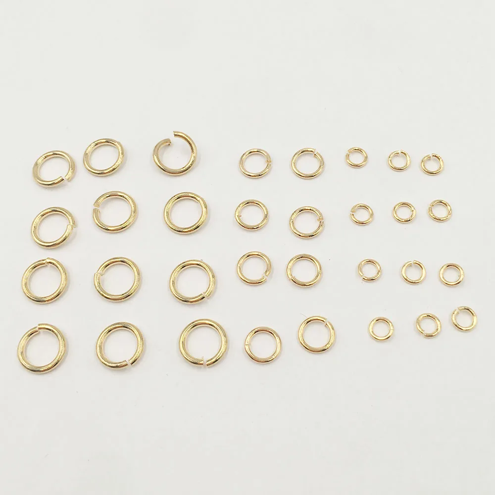 

20 pcs/lot brass with real gold plating jewelry findings jump open ring,4 mm/6 mm/8 mm,WHOLESALE BULK DIY Accessories, White gold/18k yellow gold