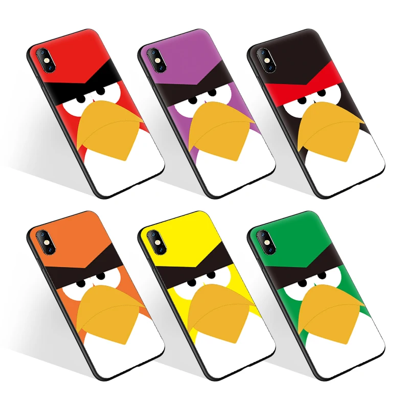 

Fashion Cute Birds Designer Phone Covers Soft TPU Matte Phone Cases for iPhone 13 12 11 Pro Max Casing for Samsung S21, Black