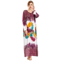 

Cheap wholesale big size women nightgown Long sleeves Middle East clothing dubai abaya