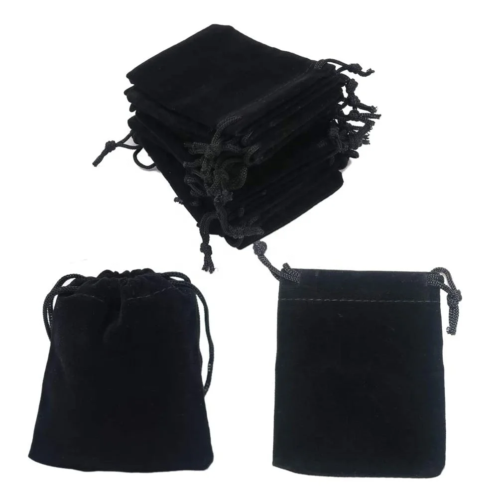 

Little Velvet Drawstring bags, 20pcs custom small Black Velvet Cloth pouch for Jewelry Small Gift, Black, blue, green, grey, pink, white, yellow, etc