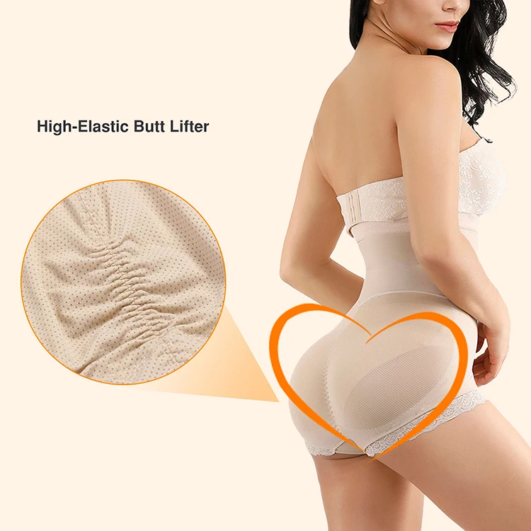 

Smoothing Nude Plus Size High Waist Butt Lifter Enhancer Control Panty Moisture Wicking