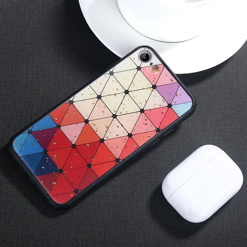 

TPU Phone Case National Style Gold Foil Epoxy Phone Case for iphone 6/6s/7/8/x/xs