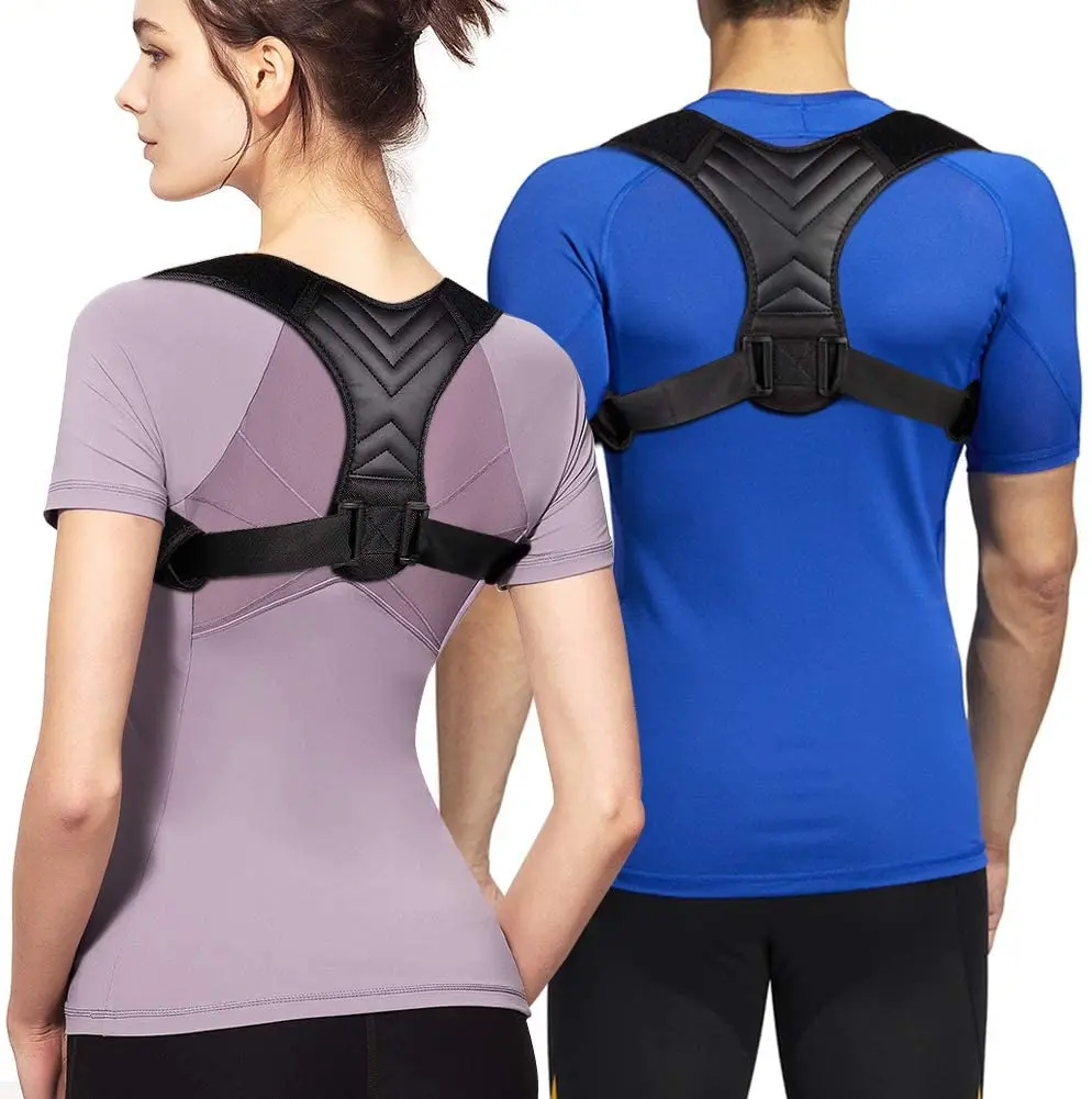 

2020 Adjustable Back And Shoulder Back Trainer Band Clavicle Posture Corrector Back Support Belt for Men Women, Balck, posture corrector