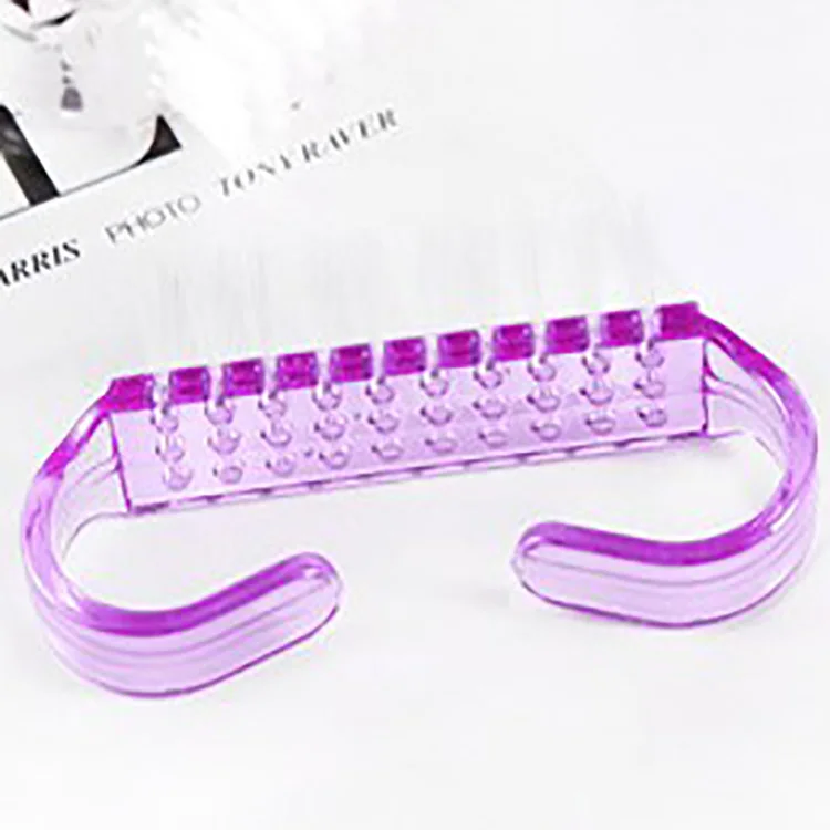 

Handle Nail Dust Glitter Powder Remover Brush Fan Shape Nail Brush