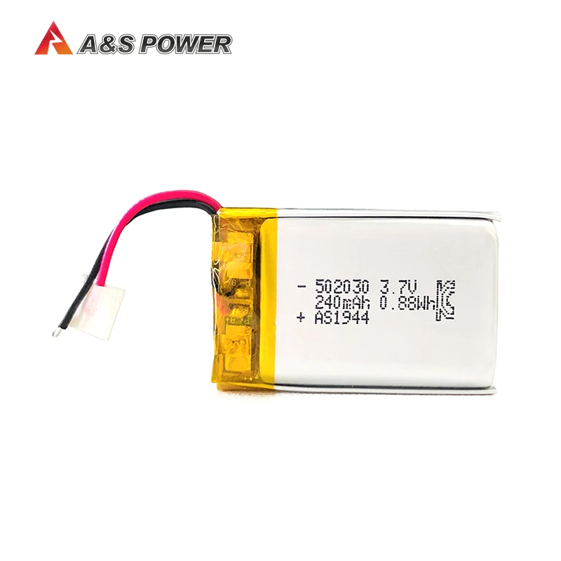 
UL CB KC Rechargeable li-ion lipo 502030 3.7V 250mAh Lithium Polymer Battery For IOT device/bluetooth earphone 