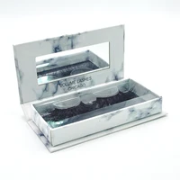 

Mink Eyelash Box Circle Wholesale Bag Custom Dropshipping Marble Cosmetic Packaging