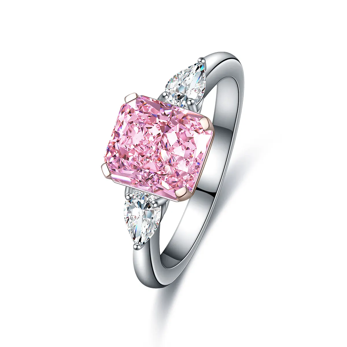 

2021 Latest Jewelry design High quality 925 Sterling Silver Woman Ring, Yellow, pink, blue, white, green, orange