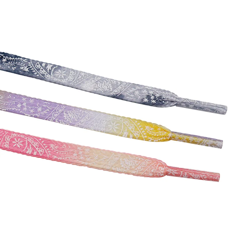 

Weiou shoelaces elegant and more good looking flower luminous flat shoelaces for shoes, Customized