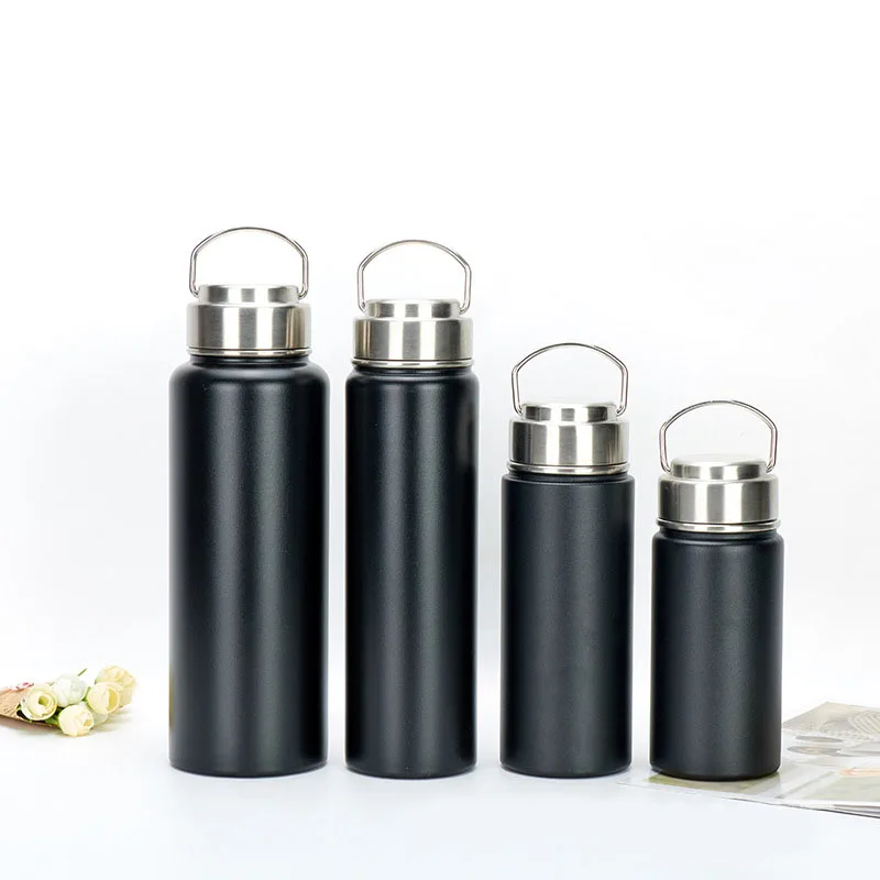 

Reusable Wide Mouth Sports Stainless Steel Thermos Water Bottle 304 Outdoor Stainless Steel Water Bottle, Silver/customized color