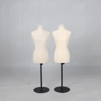 

cheap cotton wrapped mini half bust form for jewelry holder made by foam PU and fiberglass small size mannequin