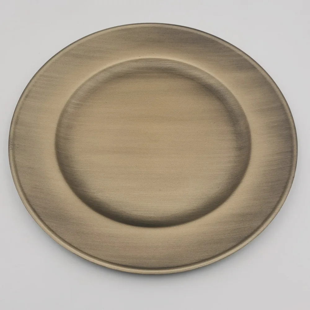 

New Arrival Food safety plastic golden Arabic serving plate
