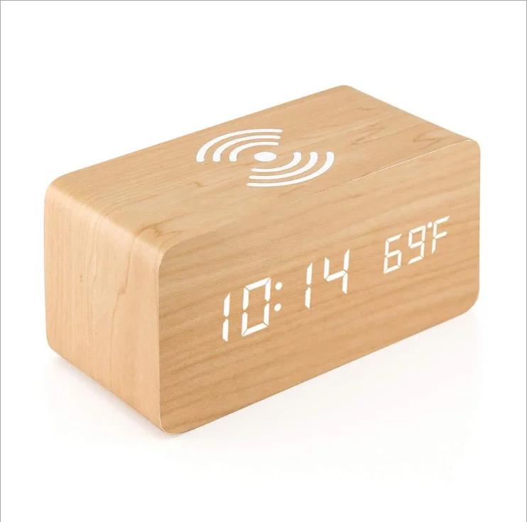 

The factory's new product sound control screen lights up in 2021 Alarm clock wireless charging USB charging