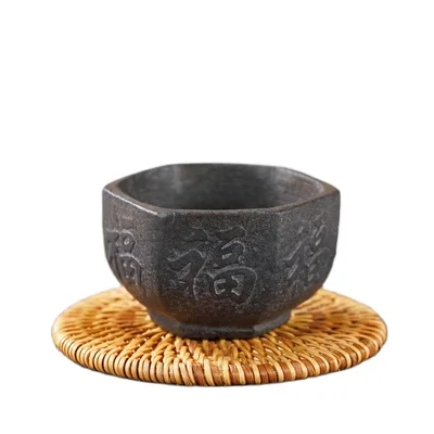 

Natural moraine rock tea ware household tea set teacup customizable Reusable tea cup