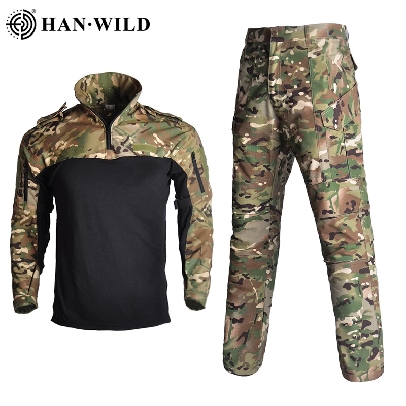 

Tactical Camouflage Military Uniform Clothes Suit Men US Army Clothes Airsoft Military Combat Long Sleeve Frog Shirts Cargo Pant