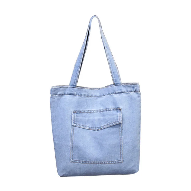 

Wholesale Custom Printed Logo Denim Handbag Women Tote Bag, Any color from our color card