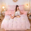 Cute Coral Fleece Flannel Thick Quilt Cover Blankets for Winter 210*160cm