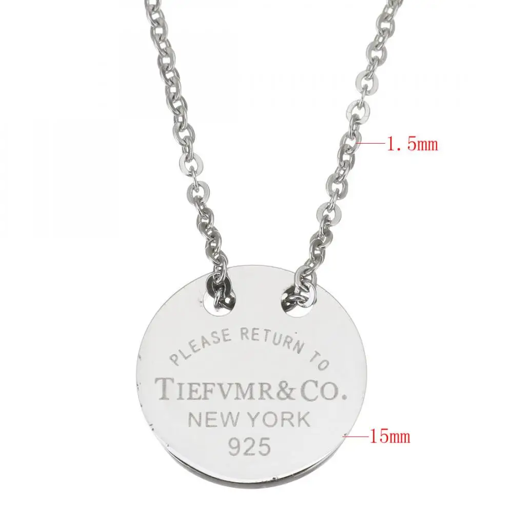 

2021 new arrival Wholesale Stainless Steel Jewelry Necklace fashion jewelry & for woman 15mm1.5mm Sold Per 16 Inch Strand 798332
