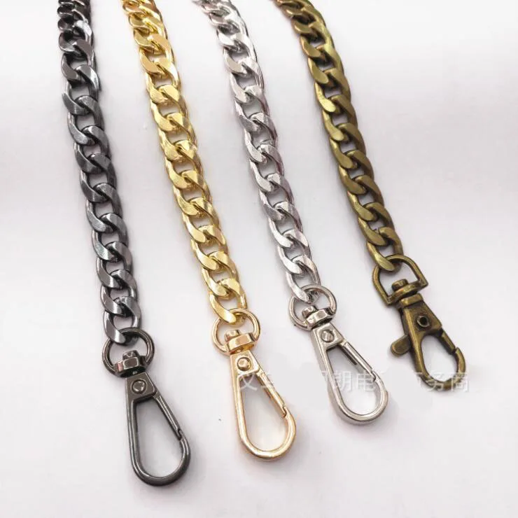 

wholesale 40 And 120cm Handbag Metal Chains Shoulder Bag Strap DIY Chain Gold Silver Bag Handles Bag Chain Accessories, 4 colors