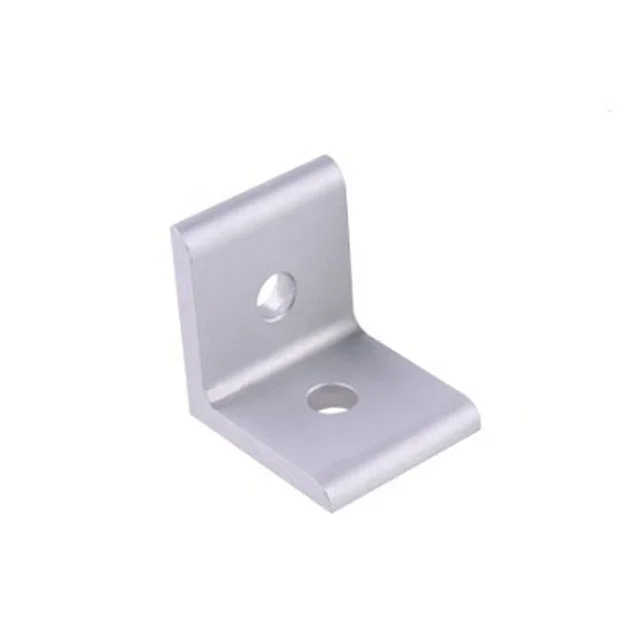 2-Hole 90-Degree L-Shaped Angle Bracket Connector Anodized Aluminum Profile for 8-Slot 3030 Structurally Sound