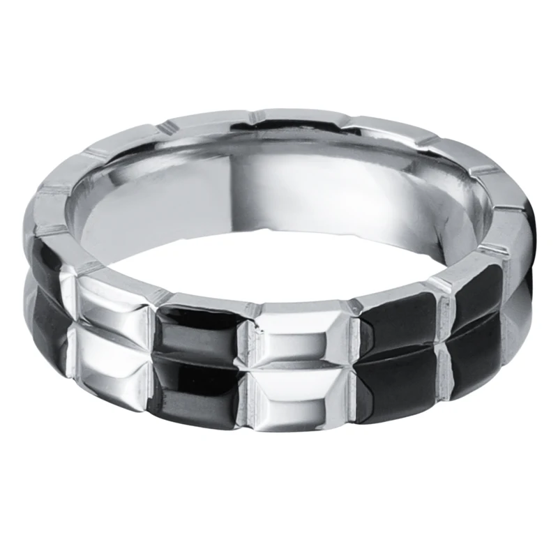

Fashionable Bread Shaped Small Piece Surface Stainless Steel Rings For Punk Culture