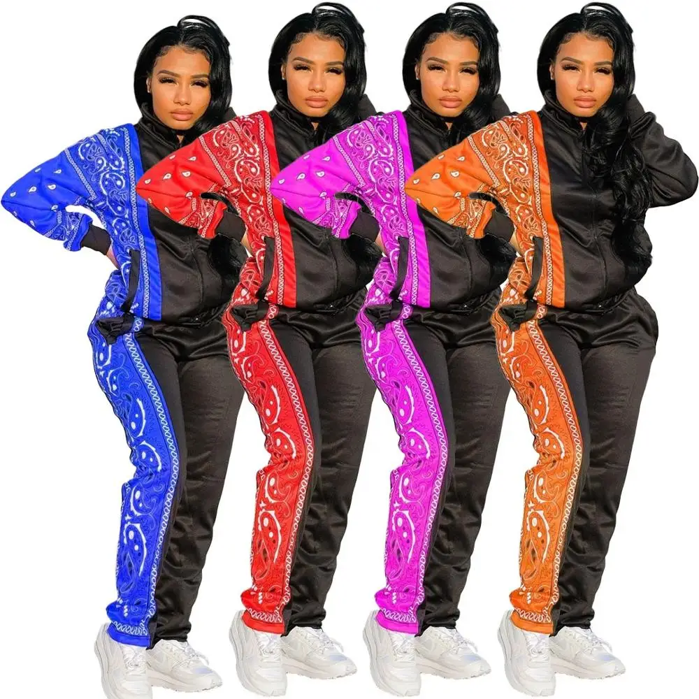 

Women Tracksuits Joggers Pants Bandana Coats Hoodies 2020 Winter Clothes For Women 2 Piece Set Outfits Two Piece Sets