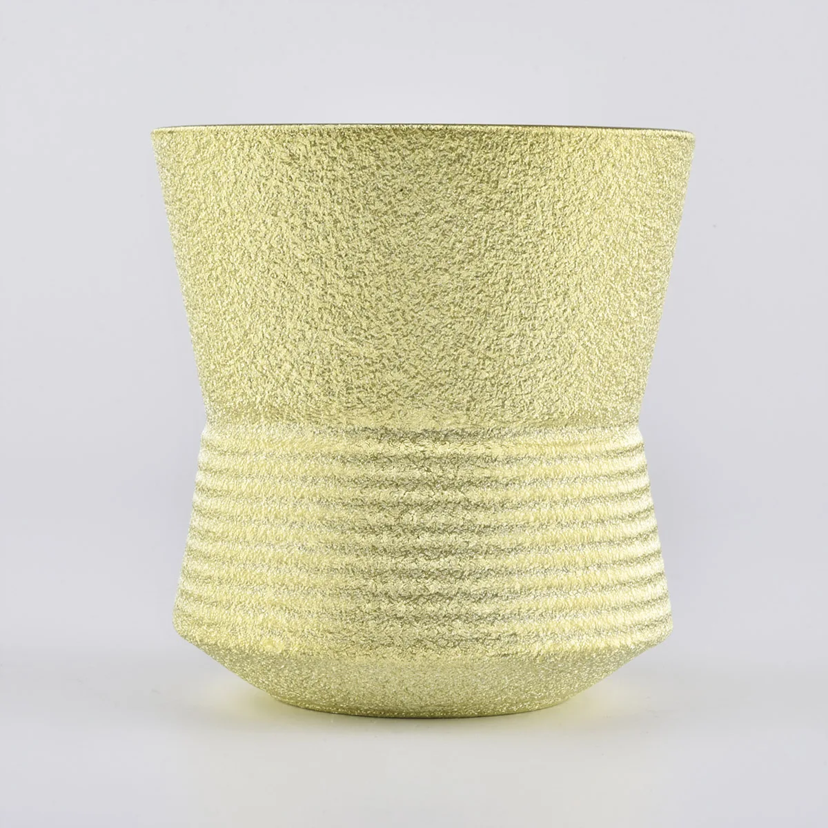 Unique Custom Gold Ceramic Candle Jars