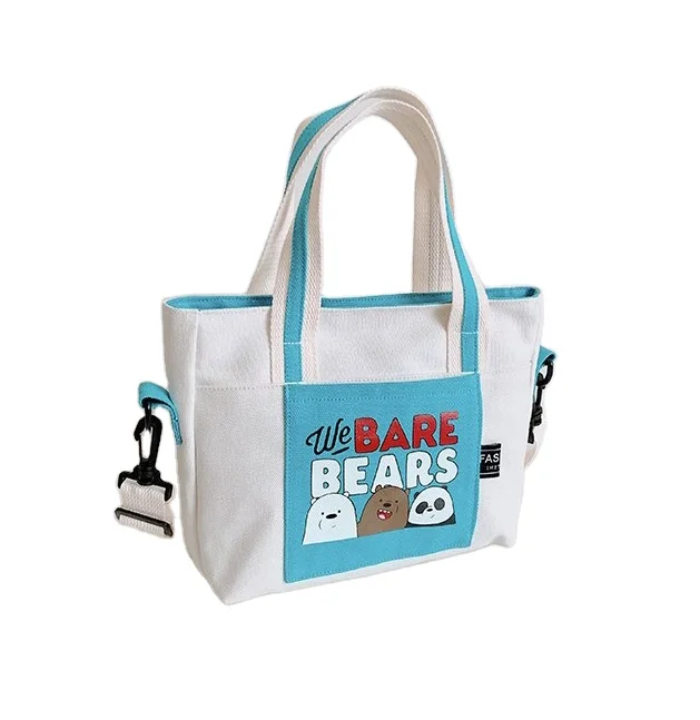 

Custom print design supplier logo large capacity reusable messenger shoulder handbag set tote bag, Any color are available