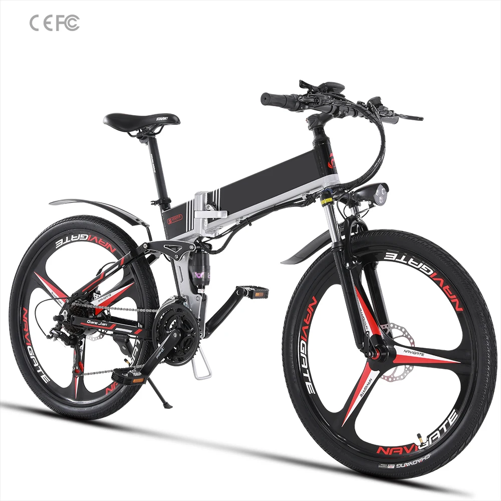 

48V 10.4AH Battery Optional 250W 350W 3*7 Speed Fashion Motorized Bicycle Cheap Electric Bike 2019, Black and white