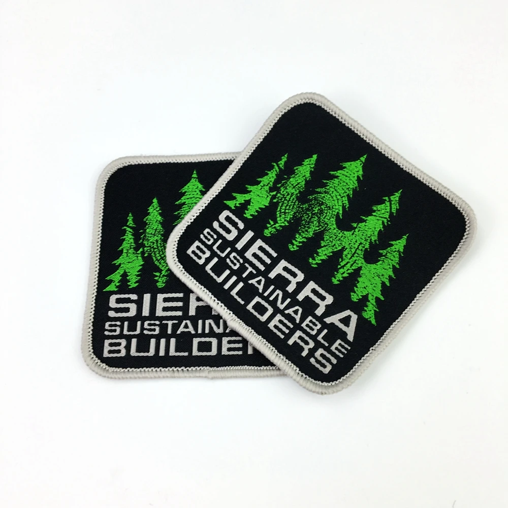 

Fashion 3d sewing woven custom iron on embroidery patch for clothing