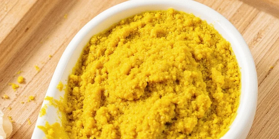 Dough being mixed with mustard added