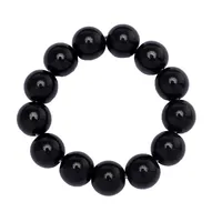 

Pure Black Glass Bead Bracelet with various sizes suitable for both male and female Obsidian Bracelets
