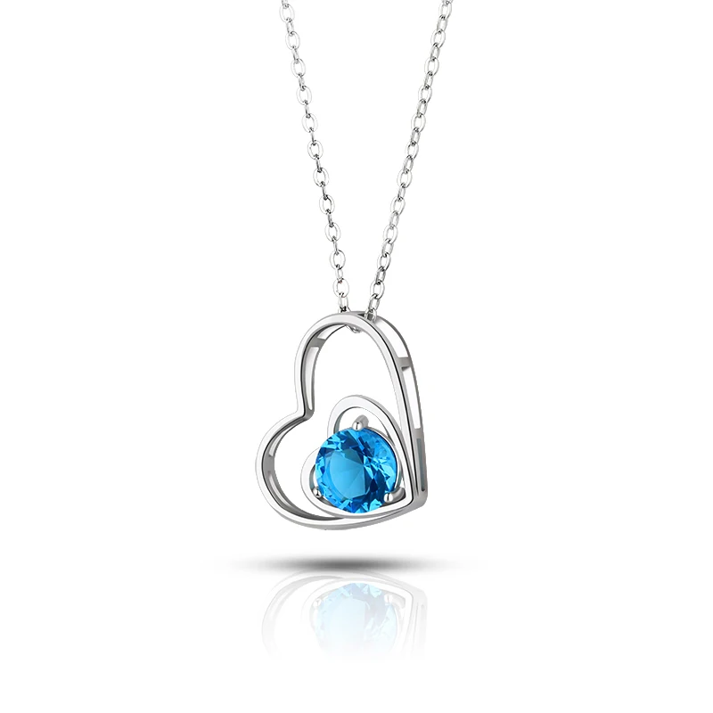 

925 Sterling Silver Jewelry Necklace Double Heart Pendant Women Heart Jewelry Gift 2020 Classic Pendant Necklaces