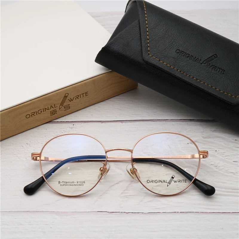 

Vintage design titanium frame eye glass custom logo eyewear frames