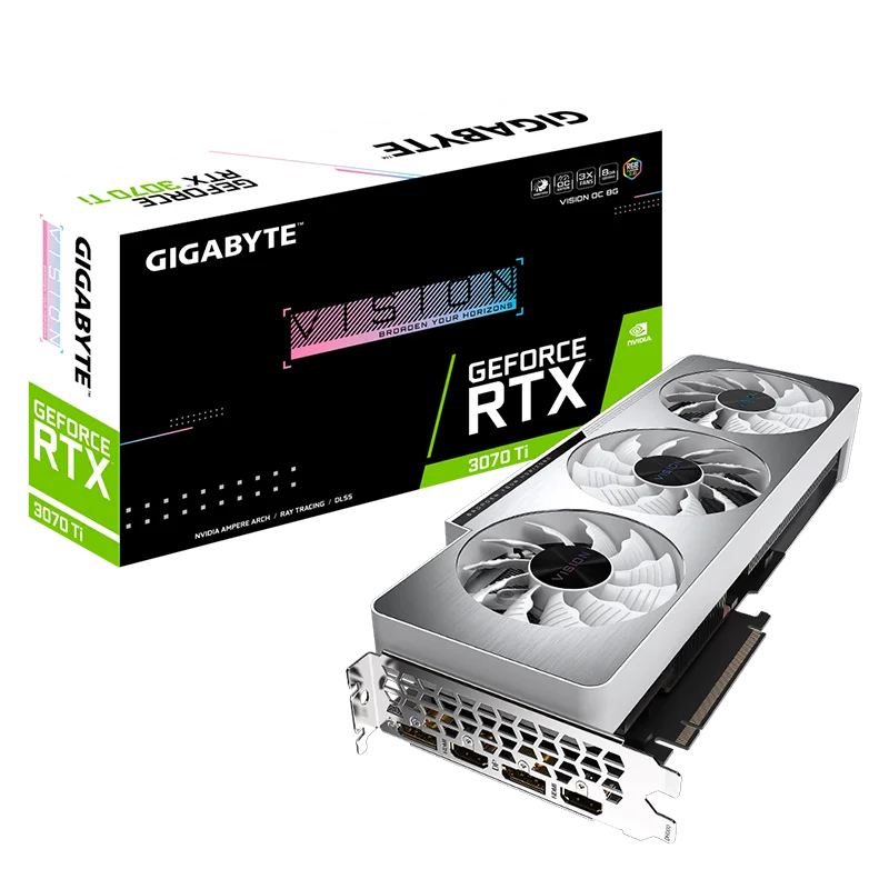 

Original Gigabyte GeForce RTX 3070Ti Vision OC 8G 1830Mhz Graphics Card RTX3070Ti