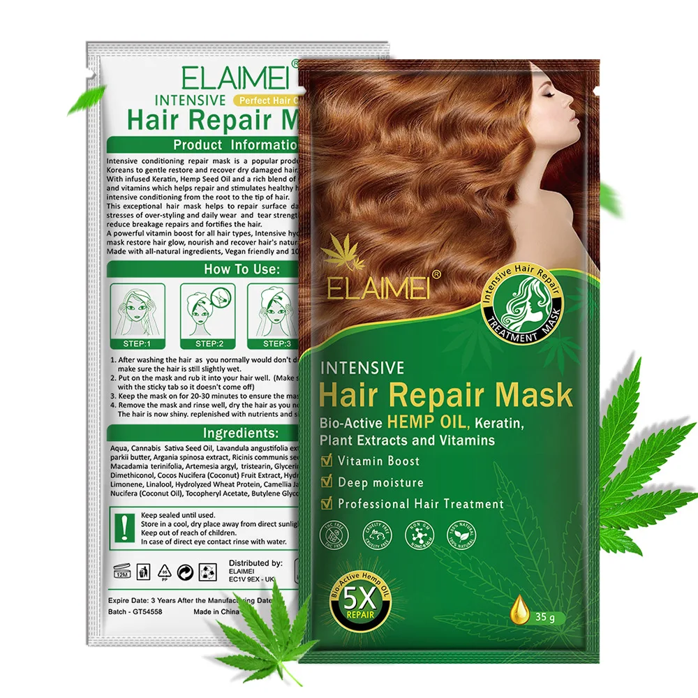 

Wholesale Organic Loss Treatment Hair No-steam Repair Hemp Oil Hair Mask