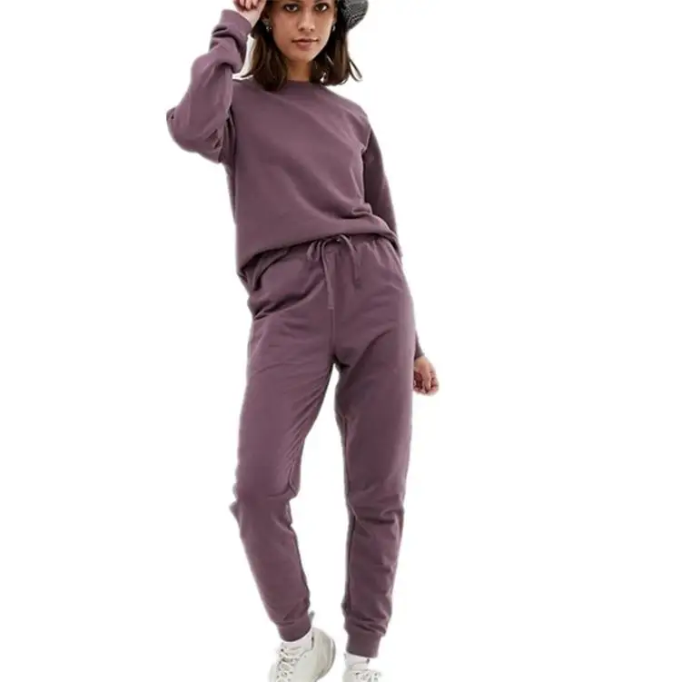

2020 Custom logo cotton womens tracksuits sportswear,women two piece sportswear jogging suits, Custom color