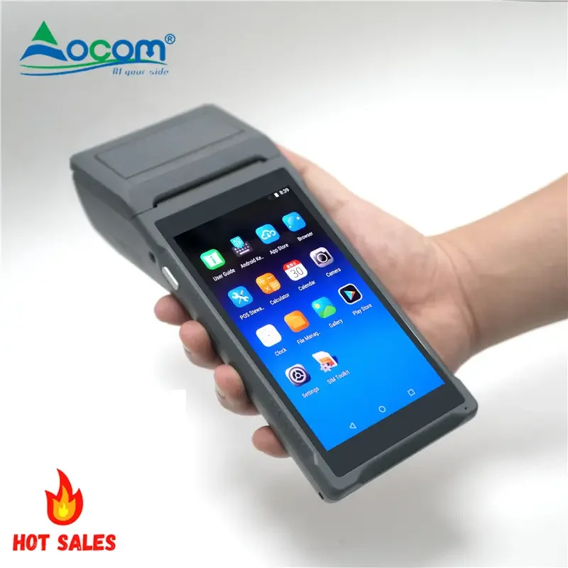 

OCOM Q2 Hot Selling PDA Android Pos System Handheld Portable POS Terminal with 58mm thermal Printer