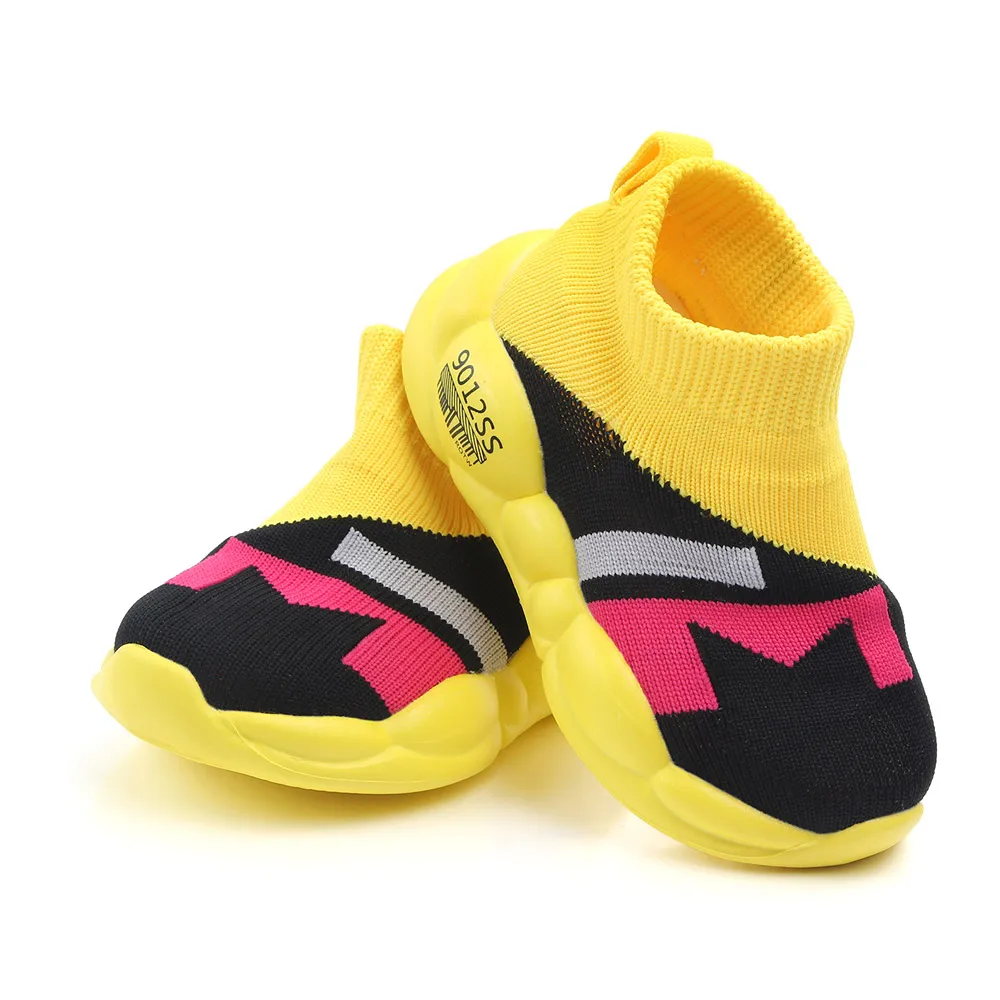 

New arrival wholesale cheap soft rubber socks kids shoes, Yellow/grey/plum