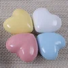 simple style hot sale kitchen bedroom heart shape stoneware ceramic drawer door single knobs W0716