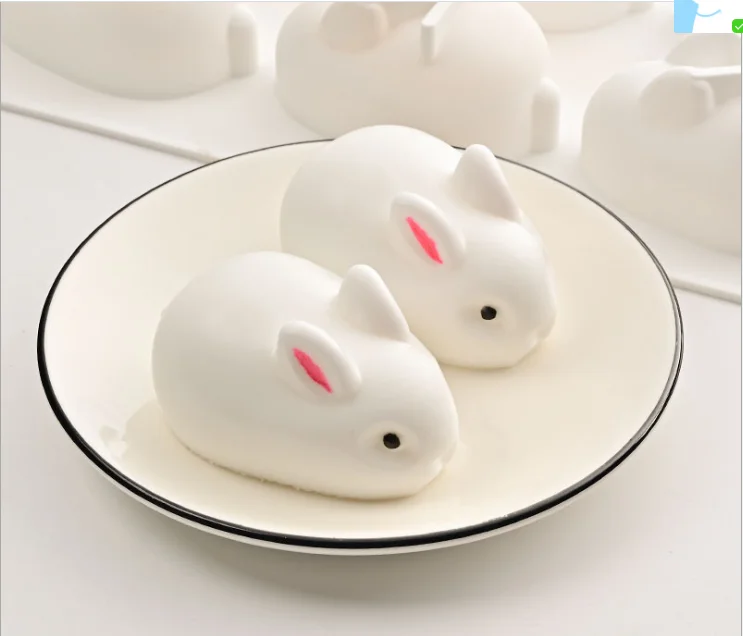 

DIY New lovely design rabbits cartoon cute animal silicone cake mould in Cake Tools