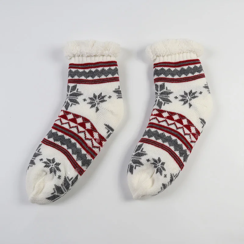 

Factory wholesale slipper warm fuzzy cozy fleece-lined anti-skid floor socks, As pic