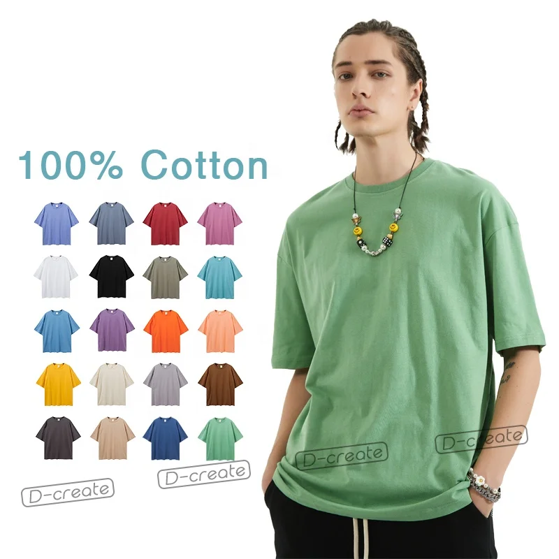 

100% cotton tee Custom Wholesale High Quality Clothing Oversized T Shirts hip pop high street