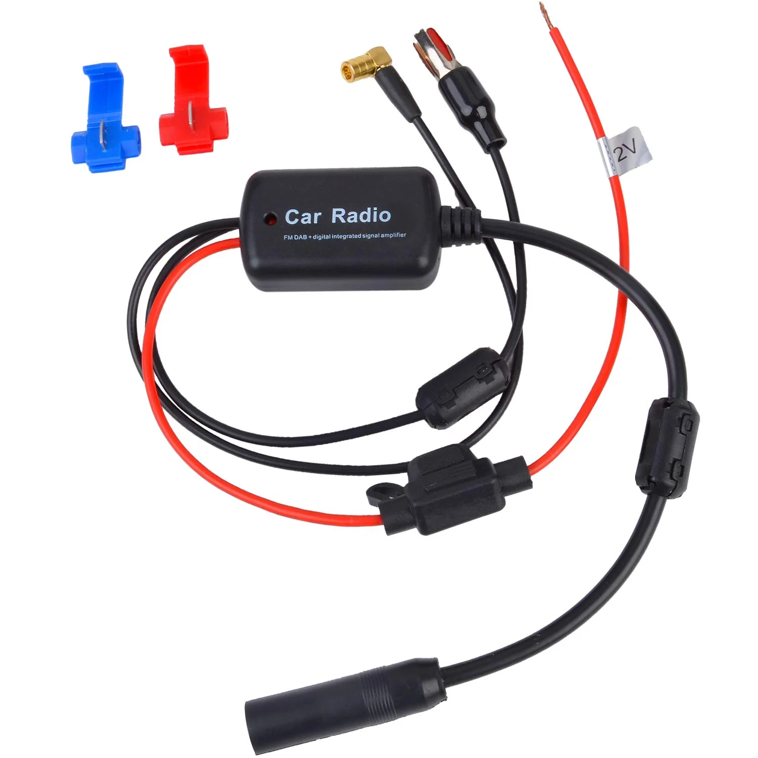 

Aerial Splitter Booster FM to DAB/DAB+ Car Antenna Converter Radio Signal Amplifier Adapter CE FCC, Black