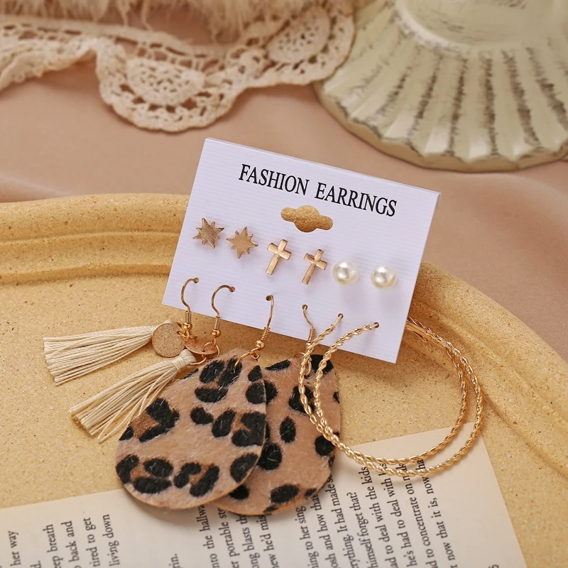 

51109 INS Fashion stud custom acrylic cute fancy earrings set ear accessories earbob pairs set eardrops earrings