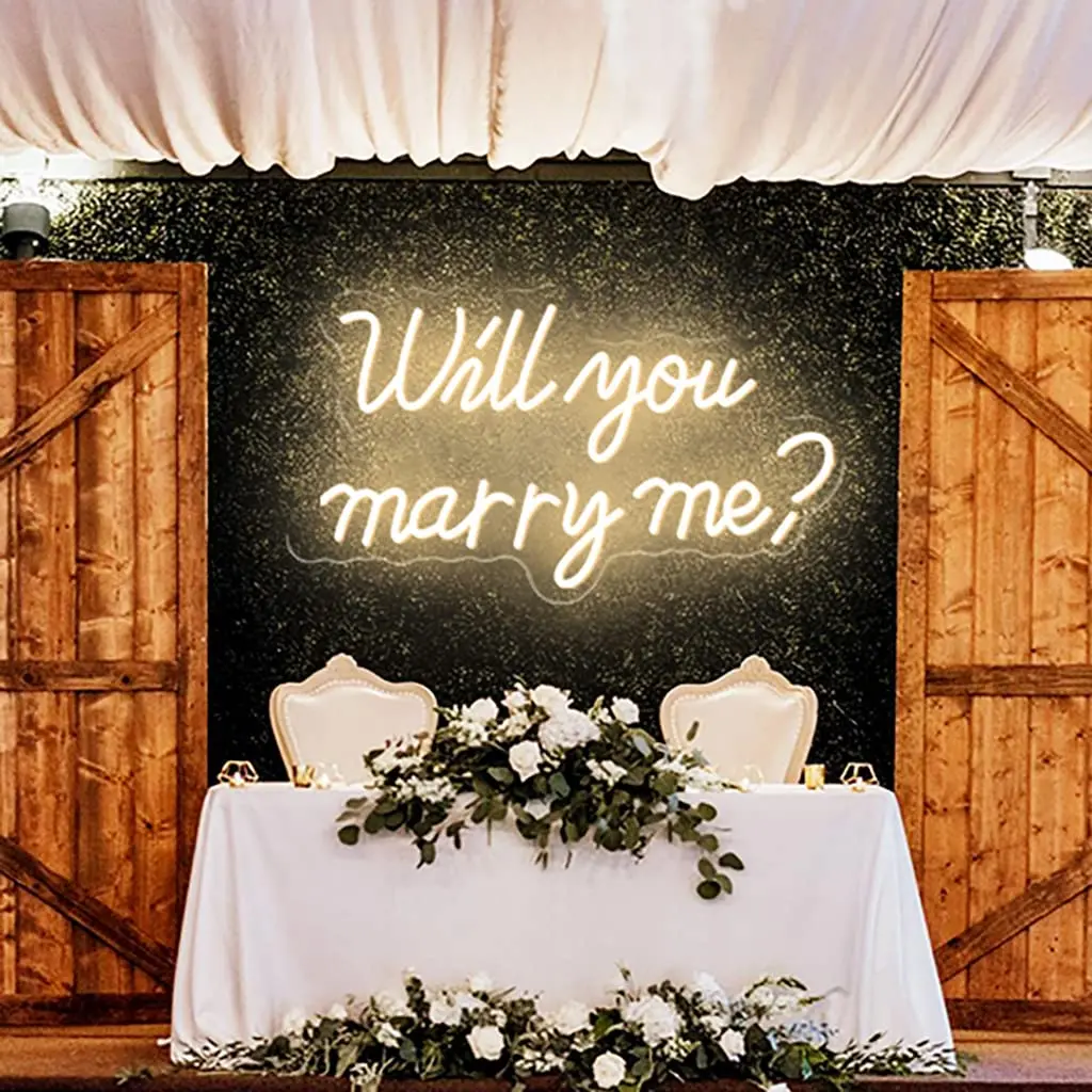 

will you marry me neon sign